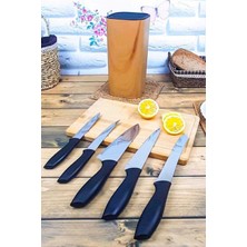 Perotti Coltello Bamboo 6 Parça Bıçak Seti Taba Kare