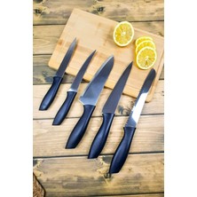 Perotti Coltello Bamboo 6 Parça Bıçak Seti Taba Kare