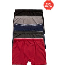 Özkan Underwear Özkan 11110 5'li Paket Erkek Karışık Renkli Pamuklu Likralı Süprem Esnek Rahat Boxer