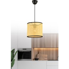 Mitra Light Hasır Hazeran Rattan Modern Sarkıt Avize 22 cm