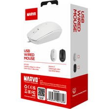 Marvo MS003 Wh Ergonomik Optik Kablolu Mouse