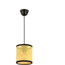 Mitra Light Hasır Hazeran Rattan Modern Sarkıt Avize 15 cm