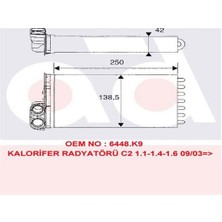 Kale Kalorifer Radyatörü 346440 C2 C3 C3-Iı C3 Plurıel 1.4 1.6 Hdı 02>09 P1007 1.4 Hd