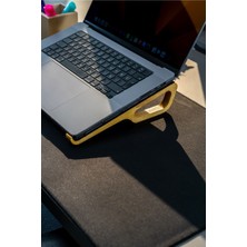 Tekno Trust Ahşap Laptop Yükseltici, Laptop Standı, Tüm Modellerle Uyumlu, Taşınabilir Notebook Standı - Çam