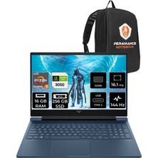 Hp Victus 16 Amd Ryzen 5 7640HS 16GB 256GB SSD RTX3050/4GB 144Hz 16.1'' Fhd Fdos Taşınabilir Bilgisayar 7Z4N2EA & Per4 Çanta 7Z4N2EAPN306