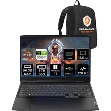 Lenovo Ideapad 3 Amd Ryzen 7 6800H 96GB 1tb SSD 3050TI/4GB 15.6" Fhd 120Hz W11H Taşınabilir Bilgisayar 82SB00X6TX & Per4 Çanta 82SB00X6TXP378