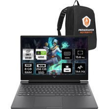 Hp Victus 15 Intel Core I7 13620H 8gb 256GB SSD RTX4050/6GB 144Hz 15.6'' Fhd Fdos Taşınabilir Bilgisayar A0BG8EA & Per4 Çanta A0BG8EAPN301