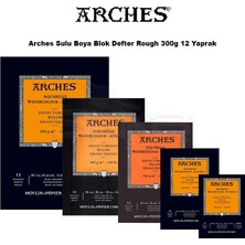 Arches Sulu Boya Blok Defter Rough 300G 12 Yaprak