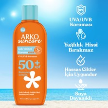 Arko Suncare SPF50+ Vücut Güneş Losyonu 200 ml & SPF50+ Yüz Güneş Kremi 50 ml Çanta Hediyeli Ikili Yaz Seti