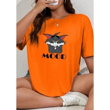 Amor Man Büyük Beden Özel Tasarım Mod Baskılı Süper Oversize Ter Tutmayan Pamuk Battal Kadınt-Shırt