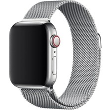 Teknoloji World Apple Watch Uyumlu 38MM / 40MM / 41MM Milano Kordon Metal Kayış Sılver/gümüş
