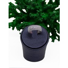 Gizem Gümüş Zirkon Taşlı 925 Ayar Gümüş Tamtur Yüzük