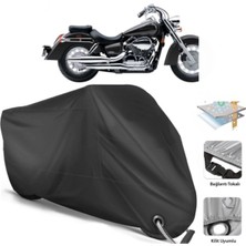 Autolion Honda Vt 750 C Shadow Motor Brandası Arka Çanta Uyumlu (Bağlantı, Kilit Uyumlu)-Siyah