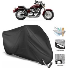 Autolion Triumph America Motor Brandası Arka Çanta Uyumlu (Bağlantı, Kilit Uyumlu)-Siyah