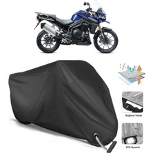 Autolion Triumph Tiger Explorer 1200 Motor Brandası Arka Çanta Uyumlu (Bağlantı, Kilit Uyumlu)-Siyah