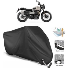 Autolion Triumph Scrambler Motor Brandası Arka Çanta Uyumlu (Bağlantı, Kilit Uyumlu)-Siyah