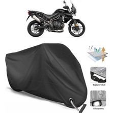 Autolion Triumph Tiger 800 Xrt Motor Brandası Arka Çanta Uyumlu (Bağlantı, Kilit Uyumlu)-Siyah