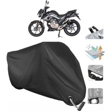 Autolion Mondial 125 Drift L Cbs Motosiklet Branda (Bağlantı, Kilit Uyumlu)-Siyah