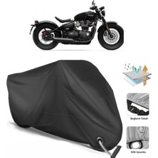 Autolion Triumph Bonneville Bobber Motor Brandası Arka Çanta Uyumlu (Bağlantı, Kilit Uyumlu)-Siyah