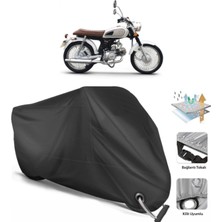 Autolion Kuba Rx9 50 Motor Brandası Arka Çanta Uyumlu (Bağlantı, Kilit Uyumlu)-Siyah