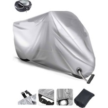 Autolion Yamaha Xtz 660Z Tenere  Gri Motosiklet Brandası Arka Çanta Uyumlu (Kilitli)