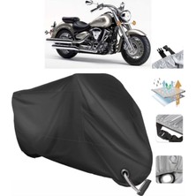 Autolion Yamaha Wild Star Xv 1600 Motor Brandası Arka Çanta Uyumlu (Bağlantı, Kilit Uyumlu)-Siyah