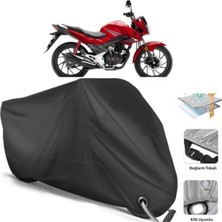 Autolion Honda Cb 125 Motosiklet Branda (Bağlantı, Kilit Uyumlu)-Siyah