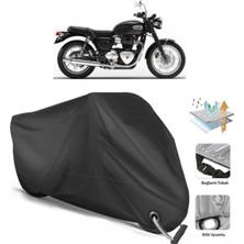 Autolion Triumph Bonneville T100 Motor Brandası Arka Çanta Uyumlu (Bağlantı, Kilit Uyumlu)-Siyah