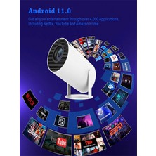 Deanb Dahili Wifi, Bluetooth, Netflx, Youtube 1280/720P 4K Full Hd Projeksiyon Android Sinema Sistemi