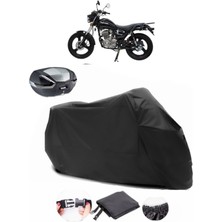 Mondial Vulture I-E Arka Çanta Uyumlu Siyah Motosiklet Branda Su Geçirmez Dayanıklı Kumaş