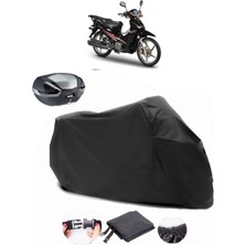 Motoran Torro Lx 100 Arka Çanta Uyumlu Siyah Motosiklet Branda Su Geçirmez Dayanıklı Kumaş