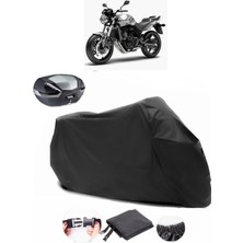 Honda Cbf 600 Arka Çanta Uyumlu Siyah Motosiklet Branda Su Geçirmez Dayanıklı Kumaş