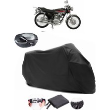 Mondial 175 Masti x Arka Çanta Uyumlu Siyah Motosiklet Branda Su Geçirmez Dayanıklı Kumaş