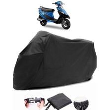 Tvs Scooty Pep Plus Siyah Motosiklet Branda Su Geçirmez Dayanıklı Kumaş