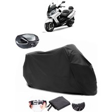 Sym Maxi 400I Abs Arka Çanta Uyumlu Siyah Motosiklet Branda Su Geçirmez Dayanıklı Kumaş