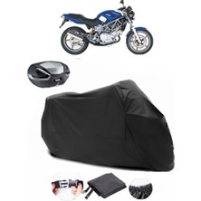 Honda Vtr 250 Arka Çanta Uyumlu Siyah Motosiklet Branda Su Geçirmez Dayanıklı Kumaş