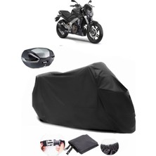 Bajaj Dominar 400 Arka Çanta Uyumlu Siyah Motosiklet Branda Su Geçirmez Dayanıklı Kumaş