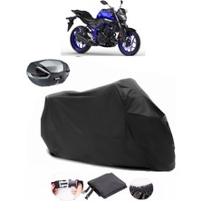 Yamaha Mt-25 Arka Çanta Uyumlu Siyah Motosiklet Branda Su Geçirmez Dayanıklı Kumaş