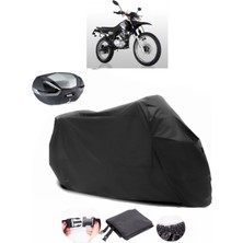 Lifan X-Plore 200M Arka Çanta Uyumlu Siyah Motosiklet Branda Su Geçirmez Dayanıklı Kumaş