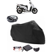 Honda Sh 300 Arka Çanta Uyumlu Siyah Motosiklet Branda Su Geçirmez Dayanıklı Kumaş