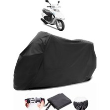 Yuki TB100T3E Picasso Uyumlu 100 Siyah Motosiklet Branda Su Geçirmez Dayanıklı Kumaş