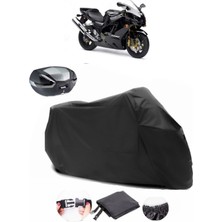 Autolion Kawasaki Zx-12 R Arka Çanta Uyumlu Siyah Motosiklet Branda Su Geçirmez Dayanıklı Kumaş