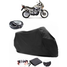 Honda Xl 650 Transalp Arka Çanta Uyumlu Siyah Motosiklet Branda Su Geçirmez Dayanıklı Kumaş