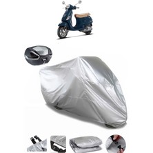 Vespa Lx 150 I.e Arka Çanta Uyumlu Motosiklet Brandası Lüx Kalite Kalın Yüksek Kalite
