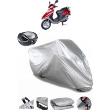 Vesta 50 Arka Çanta Uyumlu Motosiklet Brandası Lüx Kalite Kalın Yüksek Kalite