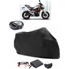 Rks Rnx Plus Arka Çanta Uyumlu Siyah Motosiklet Branda Su Geçirmez Dayanıklı Kumaş