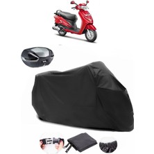Hero Duet 110I Arka Çanta Uyumlu Siyah Motosiklet Branda Su Geçirmez Dayanıklı Kumaş
