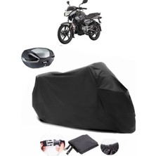 Bajaj Pulsar Ns 125 Arka Çanta Uyumlu Siyah Motosiklet Branda Su Geçirmez Dayanıklı Kumaş