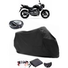 Autolion Suzuki GW250 Inazuma Arka Çanta Uyumlu Siyah Motosiklet Branda Su Geçirmez Dayanıklı Kumaş