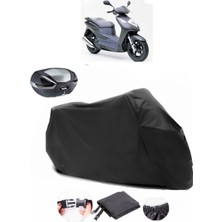Autolion Honda Dylan 150 Arka Çanta Uyumlu Siyah Motosiklet Branda Su Geçirmez Dayanıklı Kumaş